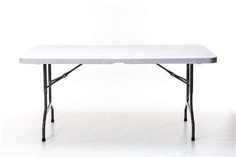 Premium Photo | A White Folding Table Against a Clean White Background ...