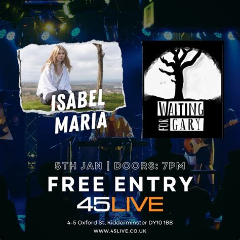Waiting for Gary & Isabel Maria, 45 Live Venue, Kidderminster, 5 ...