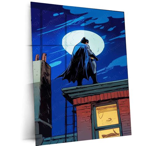 Batman Metal Poster | Dark Knight Wall Art | Gotham City Decor ...