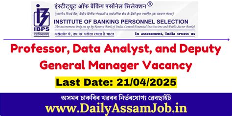 IBPS Recruitment 2025 - Apply for Professor, Data Analyst, and Deputy ...
