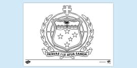 Samoa Activity | Flag | Colouring Sheet | Art | Twinkl