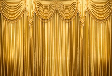 Buy Laeacco 10x6.5ft Golden Curtain Valance Stage Backdrop Vinyl ...