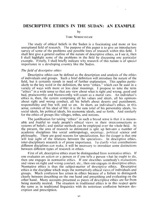 Image result for Descriptive Ethics Examples