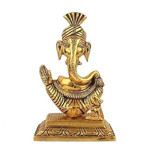 Buy RR Lord Ganesha Idol Statue with Turban Pagdi Hindu God Ganesh ...