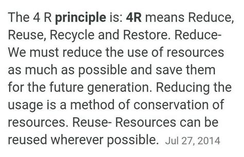 What are the 4R principal develop environment friendly habits - Brainly.in