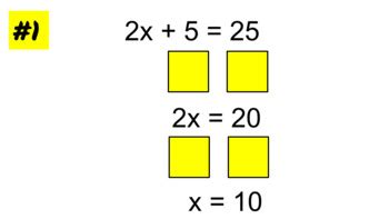 Example of Two Step Equations Using Addition and Multiplication 的图像结果