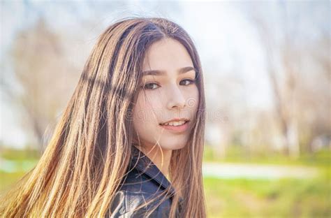 Beautiful Happy Sunshine Girl Teenager Asian European Mixed Race with ...