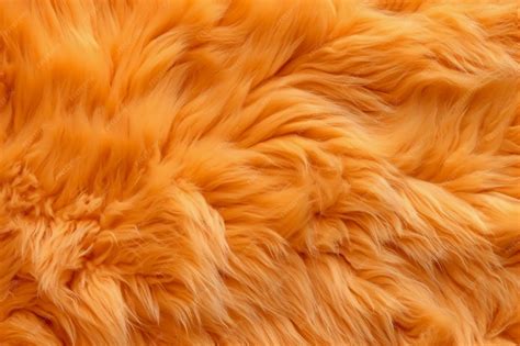 Premium AI Image | Orange long haired faux fur fabric by the yard