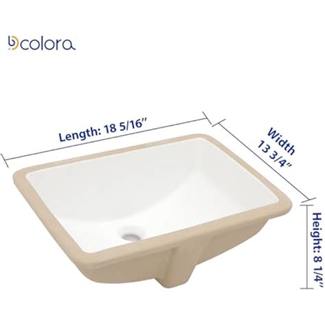 Dcolora Undermount Bathroom Sink Rectangle 18x14 India | Ubuy