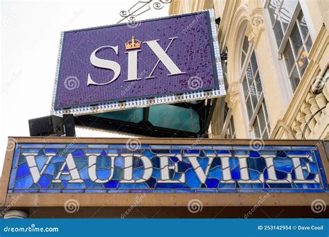 Signs Above Entrance To Vaudeville Theatre, London Editorial Stock ...