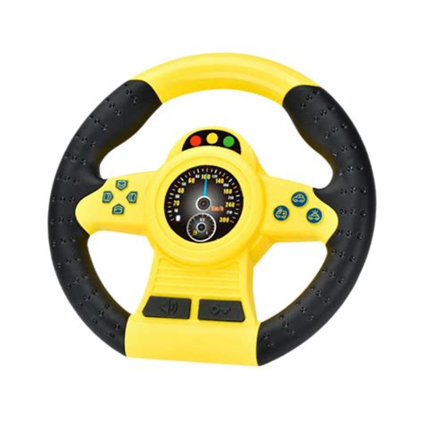 shamjina Simulation Steering Wheel Toy Car Driving Toy for Preschool Ages 2 3 4 Years yellow ...