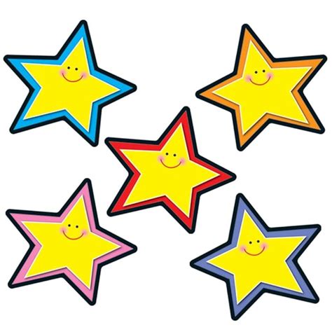 Buy Carson Dellosa Colorful 36 Star Piece Bulletin Board Cutouts, Star ...