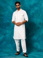 VASTRAMAY Men's White Pathani Suit Set – vastramay