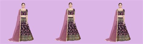 Buy KEDARFAB Women's Silk Semi stitched Lehenga Choli (WINE SAJAN ...
