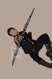 Superhero Hawkeye Poster, Unframed, With Double Sided Tape Paper Print ...