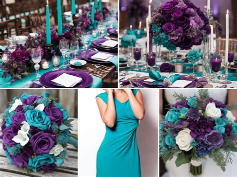 Teal Color Palette Wedding