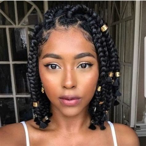 Image result for Short Box Braid Extensions