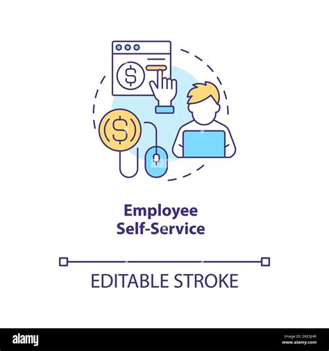 Employee self service concept icon Stock Vector Image & Art - Alamy