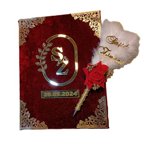 SOB FASHION CUSTOMISED NIKAH NAMA BOOKLET (RED) NIKAH SIGN BOOKLET ...