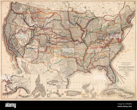 Old united states map hi-res stock photography and images - Alamy