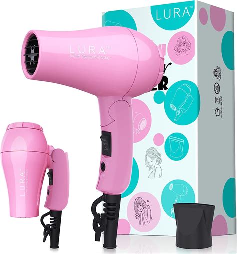 Amazon.com : Portable Travel Hair Dryer,Mini Lightweight Dual Voltage ...
