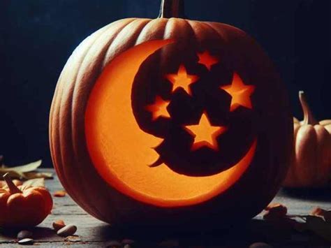 11 Moon and stars pumpkin carving pattern ideas - Anuri's Journey