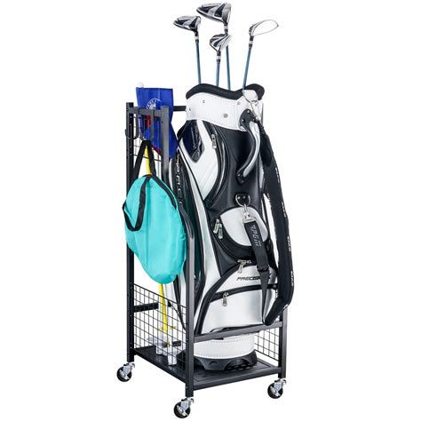 Mythinglogic Golf Bag Storage Organizer Rack Golf Clubs Organization ...