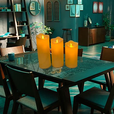 Dripping Candle For Living Room | Color: White | Set Of 3 — Bharat ...