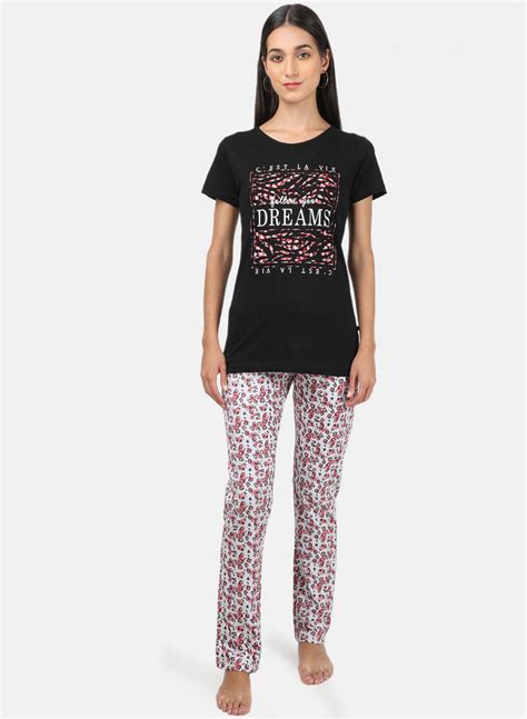 Buy Womens Black & Grey Printed Lower Set Online in India - Monte Carlo