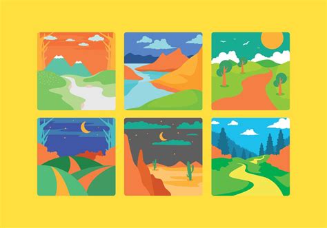 Cartoon Landscape Vector 的图像结果