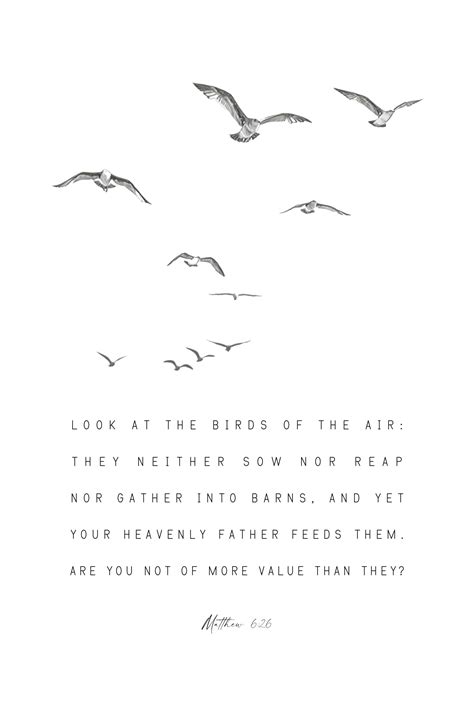 Matthew 6:26 Look at the Birds of the Air, Printable, Bible Verse Wall ...