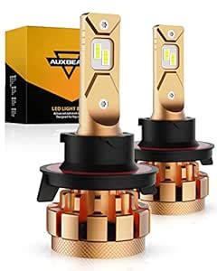 Auxbeam H13/9008 LED Bulbs, Upgraded F16 Plus Series LED Light Bulbs ...