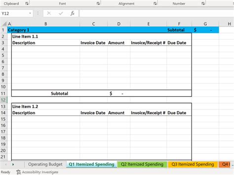 Image result for Sample Operating Budget Template
