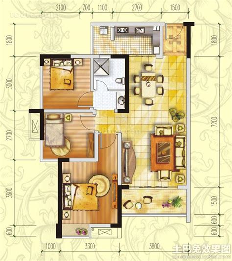 42平米小户型房屋平面设计图_土巴兔装修效果图