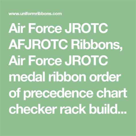Air Force JROTC Ribbon Checker - Rack Builder