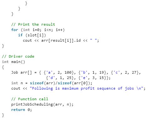 Job Sequencing Problem Python Solution 的图像结果
