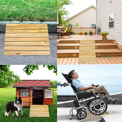 IDEAX Wood Wheelchair Ramps, Non-Slip Threshold India | Ubuy