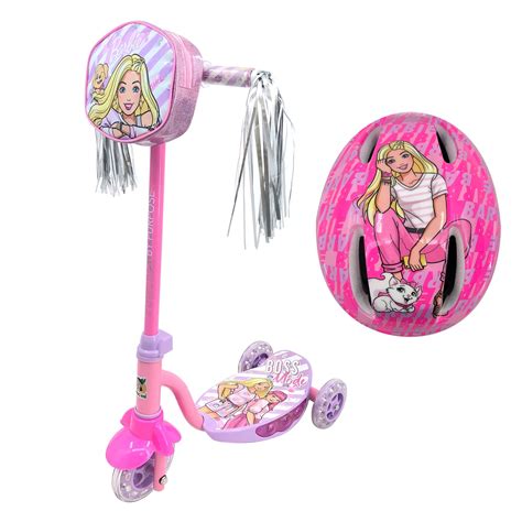 Scooter con Luz y Casco Apache Barbie | DelSol