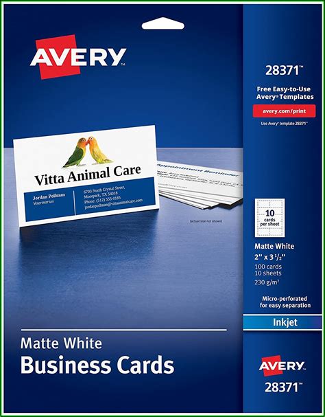 Business Card Template Avery 5871 - Template 2 : Resume Examples # ...