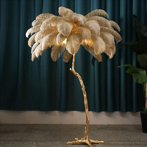 Ostrich Feather Floor Lamp - Luxury Feather Lamps By Luxura