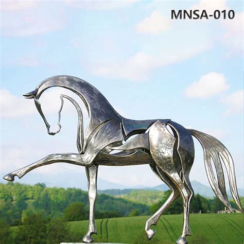 Metal Abstract Horse Sculpture