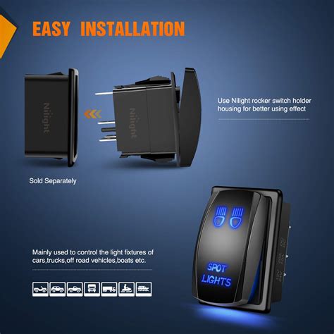 Nilight SPOT Lights Rocker Switch Led Light Bar India | Ubuy