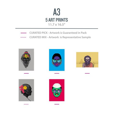 A3 PEOPLE Pack (Portraits) - 5 Prints - Kulture Shop
