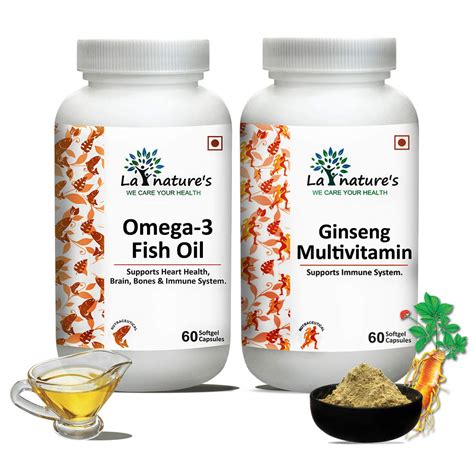 Buy La Nature's We Care Your Omega-3 Fish Oil & Ginseng Multi 120 ...