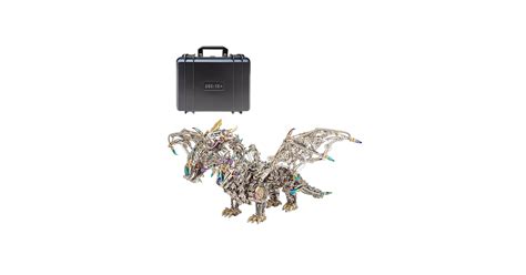 LED Light Decoration Model 3D Steampunk Metal Puzzles Siege Rhino Model ...