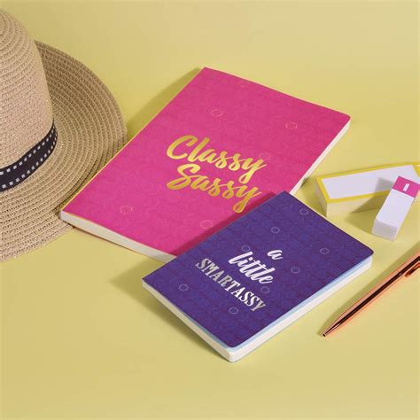 DOODLE Classy Sassy Twin Soft Bound Notebook - (Set of 2, Ruled+Palain ...