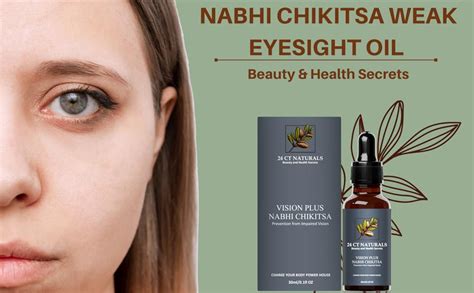 Buy 24CT NATURAL Nabhi Chikitsa Vision Plus Belly Button Oil | 24 Ct ...
