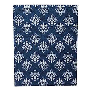 Indigo White Flower Handmade Paper Notebook Without Ruling 9 In X 7 In ...