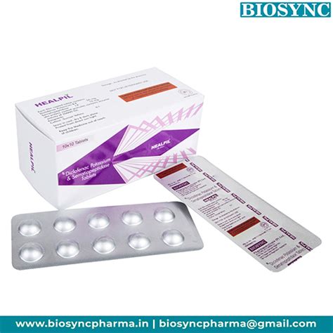 Healpil - Diclofenac Potassium & Serratiopeptidase Tablets - Biosync ...
