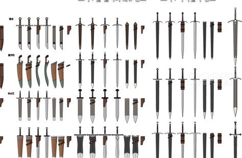 12 types of basic short swords_12 types of basic long swords